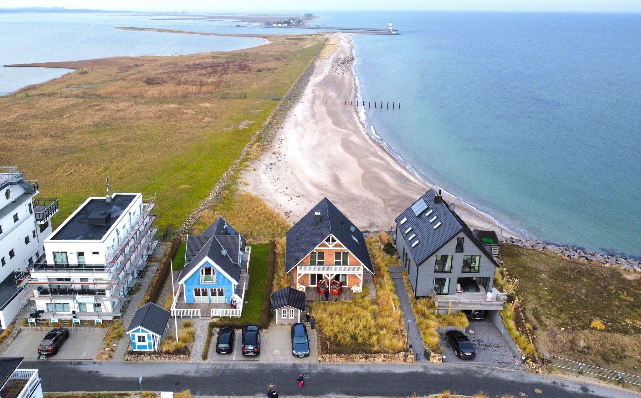 Ferienhaus Auf der Ostsee - Luftaufnahme mit Blick auf das Naturschutzgebiet